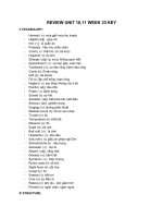 ĐÁP ÁN NGOẠI NGỮ 7 TUẦN 33