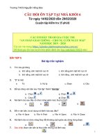 Nội dung ôn tập môn Tin học khối 6, 7, 8, 9 lần 2