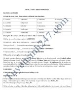 Đề kiểm tra 45 phút cuối học kỳ 1 lớp 9 môn Anh - Lần 1