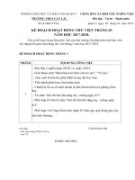 Kế hoạch Thư viện - Tháng 03 năm học 2017-2018.