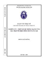 Nghiên cứu thiết kế hệ thống mạch cứng thu thập tín hiệu sóng âm của cơ thể  