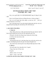 Kế hoạch Thư viện năm học 2017-2018.