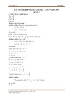 Đề thi ôn tập giữa Học kì 1 môn Toán lớp 8