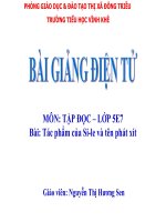 Bài giảng điện tử Tập đọc lớp 5 - Tuần 6 (2019-2020)