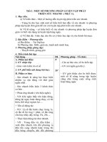 Tiết 1: MỘT SỐ PHƯƠNG PHÁP LUYỆN TẬP PHÁT TRIỂN SỨC NHANH