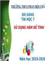 Sử dụng hàm  (Tin 7) - Website Trường THCS Phan Bội Châu - Đại Lộc - Quảng Nam