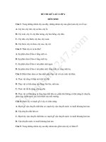 Đề thi giữa kì 1 môn Sinh lớp 6 năm 2018 - THCS Lê Lợi