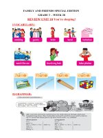 Nội dung dạy học trực tuyến môn Tiếng Anh