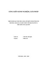 skkn BIỆN PHÁP dạy TRẺ mẫu GIÁO lớn BIẾT DÀNH TÌNH yêu THƯƠNG CHIA sẻ của bản THÂN với mọi NGƯỜI và THẾ GIỚI XUNG QUANH 