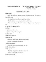 Đề kiểm tra học kì I môn Thể Dục 6 7 8 9 năm học 2018 - 2019