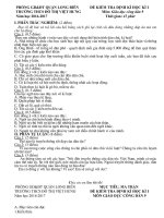 Đề thi học kỳ I - Khối 9 - Bộ môn GDCD