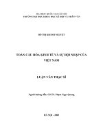 Hội nhập kinh tế quốc tế, Kinh tế, Toàn cầu hoá kinh tế, Việt Nam