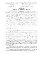 Kế hoạch kiểm tra nội bộ năm học 2017 - 2018