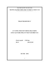 Luận Văn Lý tưởng thẩm mỹ trong hoạt động sáng tạo nghệ thuật ở Việt Nam hiện nay