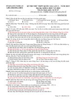 Đề thi Đề thi thử THPT quốc gia môn Lịch sử liên trường TP Vinh, Nghệ An lần 1 mã đề 324 - Học Toàn Tập