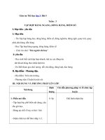 Tải Giáo án Thể dục lớp 3: Bài 5 - Tập hợp hàng ngang, dóng hàng, điểm số