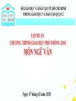 tài liệu tập huấn môn ngữ văn  ctgdpt 2018  tiểu học huỳnh văn ngỡi