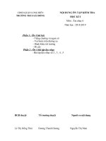 Nội dung Ôn tập KT HK1 Âm nhạc