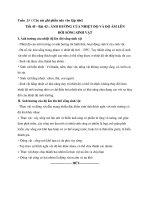 Sinh 9:Tuần  23                    Tiết 45 - Bài 43 : ẢNH HƯỞNG CỦA NHIỆT ĐỘ VÀ ĐỘ ẨM LÊN ĐỜI SỐNG SINH VẬT