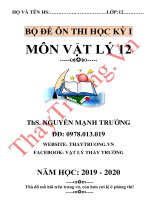 BỘ 10 ĐỀ ÔN THI HK1 NĂM HỌC 2019 - 2020 File