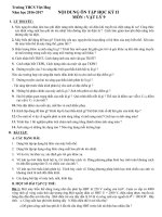 Đề cương HKII môn Vật lý 9 năm học 2016 - 2017