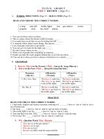 Khối 5 Tiếng Anh Tuần 21,22