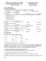 Đề thi học kỳ I - Khối 8 - Bộ môn: Hóa học