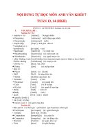 Bài học tiếng anh 7 tuần 13, 14 HK2