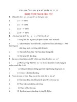 ĐỀ ÔN MÔN LỊCH SỬ 5 TUẦN 21,22,23