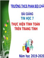 Thực hiện tính toán (Tin 7) - Website Trường THCS Phan Bội Châu - Đại Lộc - Quảng Nam