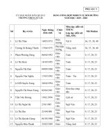 BẢNG TỔNG HỢP MODUN TỰ BỒI DƯỠNG NĂM HỌC: 2019 - 2020