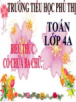 Tuần 7: Biểu thức chứa ba chữ số