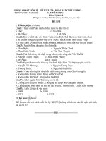 Đề KSCL đầu năm lớp 9 môn Lịch Sử - Nam Khê