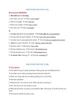 Anh 7:ĐÁP ÁN BÀI TẬP UNIT 11 (A1)