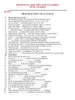 Bài học tiếng anh 7 tuần 7, 8 HK2