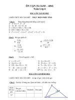 Hướng dẫn học sinh tự học và ôn tập tại nhà đợt 4 môn Toán 6