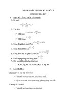 Hướng dẫn ôn tập KT HK1 - Năm học 2017.2018 môn Hóa Học - Khối 9