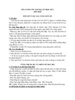 Đề cương học kì 1 môn địa lí lớp 9, THCS Chánh Phú Hòa, Phòng GD&ĐT thị xã Bến Cát, tỉnh Bình Dương 2019-2020 - Học Toàn Tập