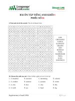 Bài ôn tập Tiếng Anh khối 5 ( Phiếu số 04 )