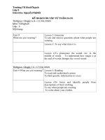 Hướng dẫn ôn tập Tiếng Anh Tuần 24 Lớp 3