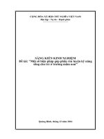 skkn  một số BIỆN PHÁP góp PHẦN rèn LUYỆN kỹ NĂNG SỐNG ở TRƯỜNG màm NON 