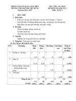 Đề thi học kỳ I - Khối 7 -  Bộ môn Toán học