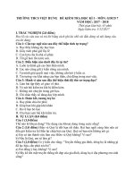 Đề thi học kì I Khối 7 môn  GDCD - Vật lí - Âm nhạc - Thể dục - Lịch sử năm học 2017 - 2018