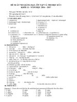 HƯỚNG DẪN NỘI DUNG ÔN TẬP THI HK1 NĂM HỌC 2016-2017