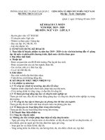 KẾ HOẠCH CÁ NHÂN NĂM HỌC 2019-2020