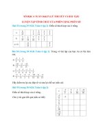 Môn Toán Lớp 6 - Tuần 26 - 27