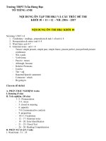 HƯỚNG DẪN NỘI DUNG ÔN TẬP THI HK1 NĂM HỌC 2016-2017