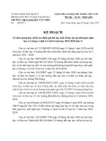 Kê hoạch Tổ chức giảng dạy, kiểm tra đánh giá khi học sinh đi học lại sau thời gian nghỉ học ở trường vì dịch Covid-19 năm học 2019-2020