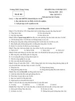 đề và đáp án kiểm tra học kì 1  lịch sử 8  năm học