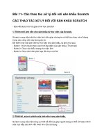 Bài 11 - Các thao tác xử lý đối với sân khấu Scratch